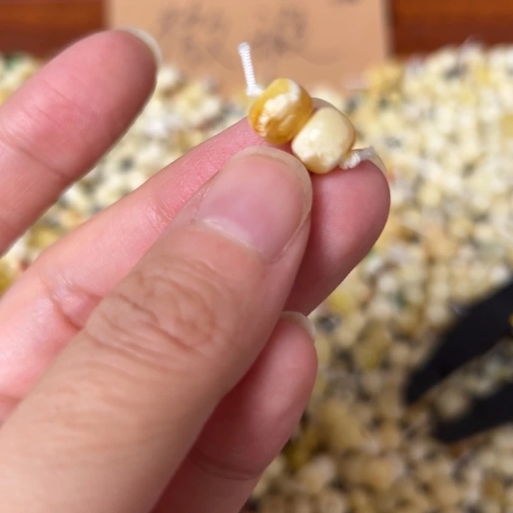 蜜蜡未镶嵌裸石8mm一对