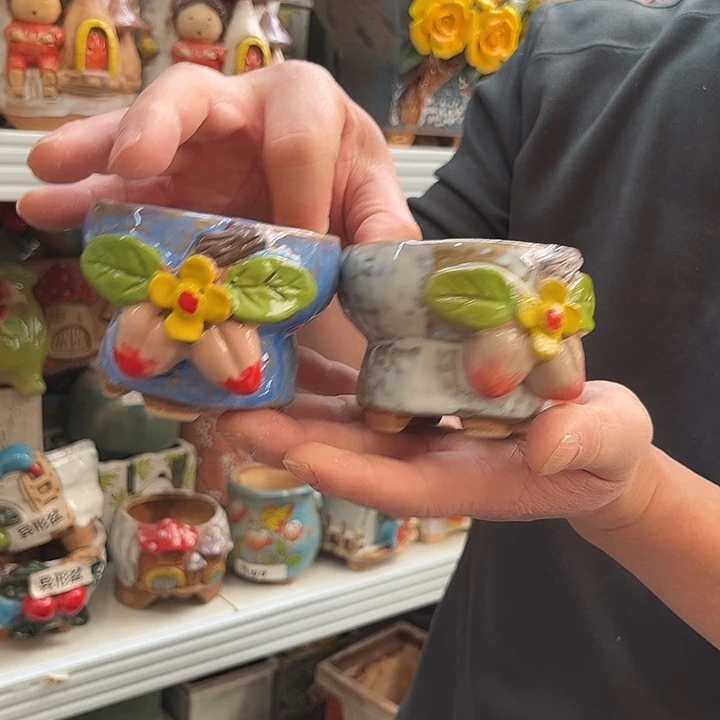 粗陶材质多肉花盆