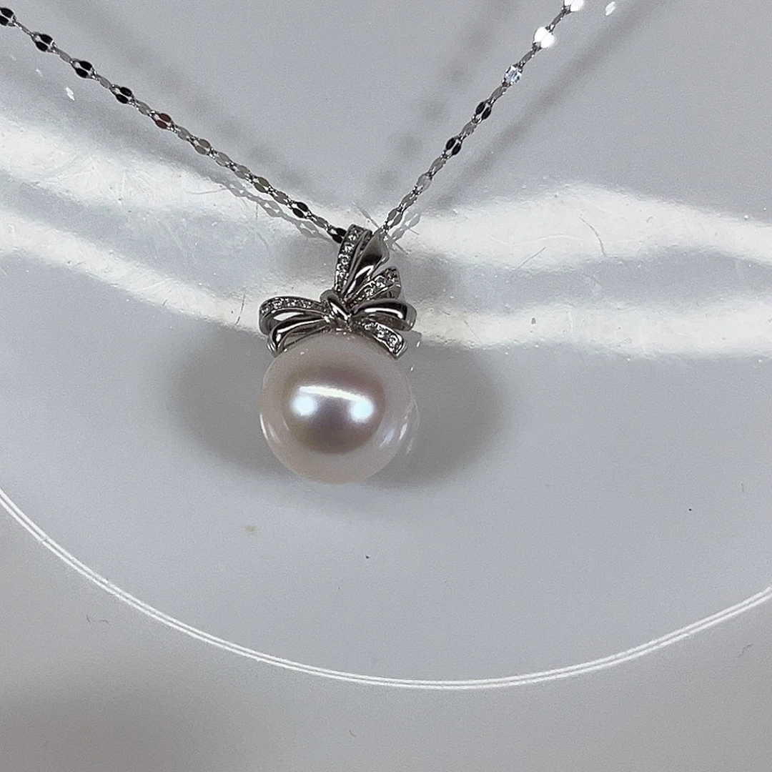 淡水珍珠银S925镶嵌颈饰