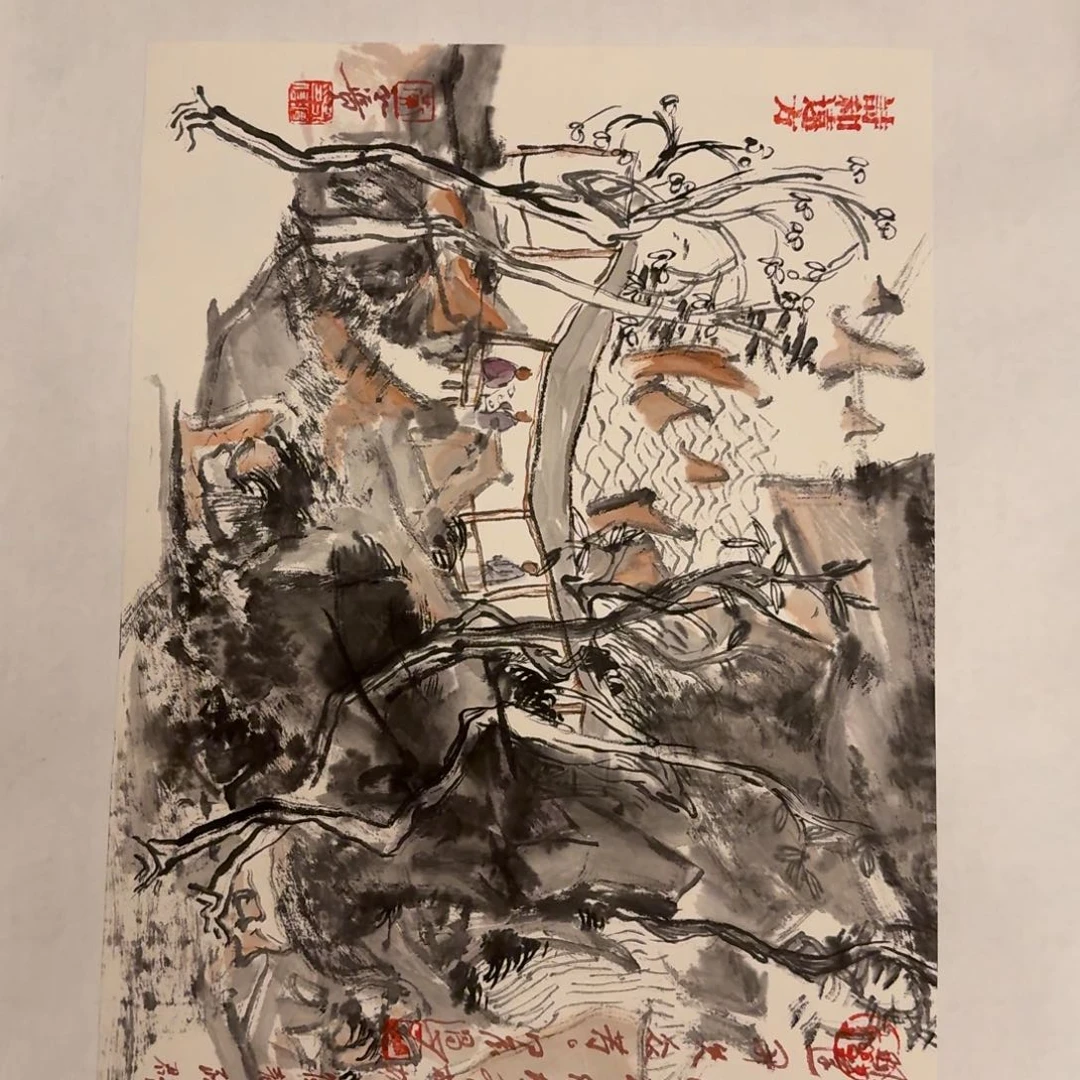 国画黄老师画作画作