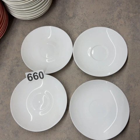 泥塑碟子4只微瑕品