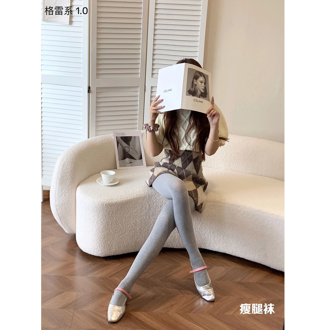 【预玛莎】秋季高腰纯欲风打底袜01号