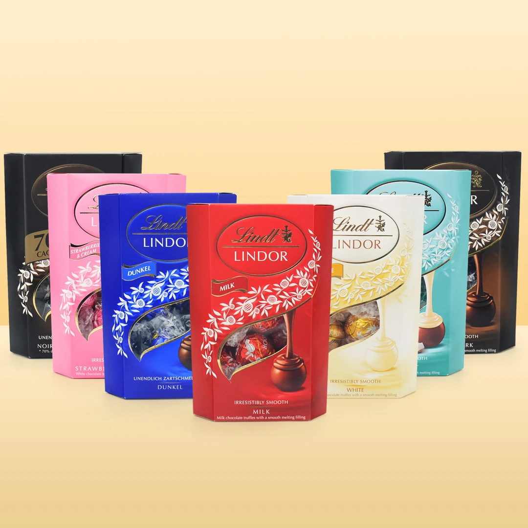 Lindt瑞士莲软心黑巧70%蛋糕芝士混合巧克力200克盒装