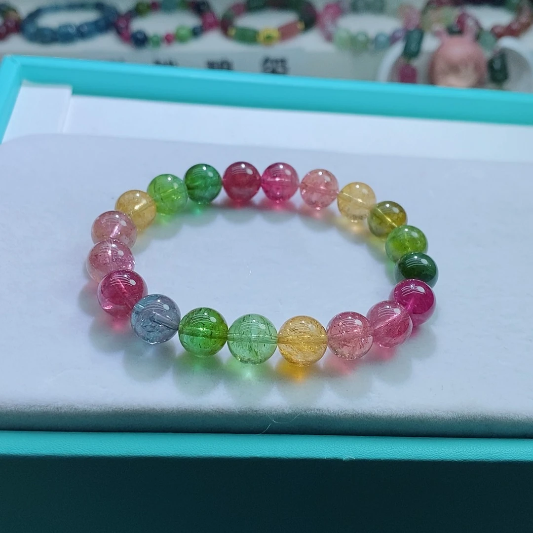 碧玺手链未镶嵌9.8mm左右