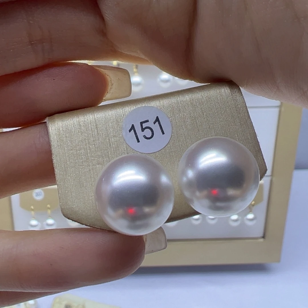 18K金镶嵌耳饰淡水珍珠