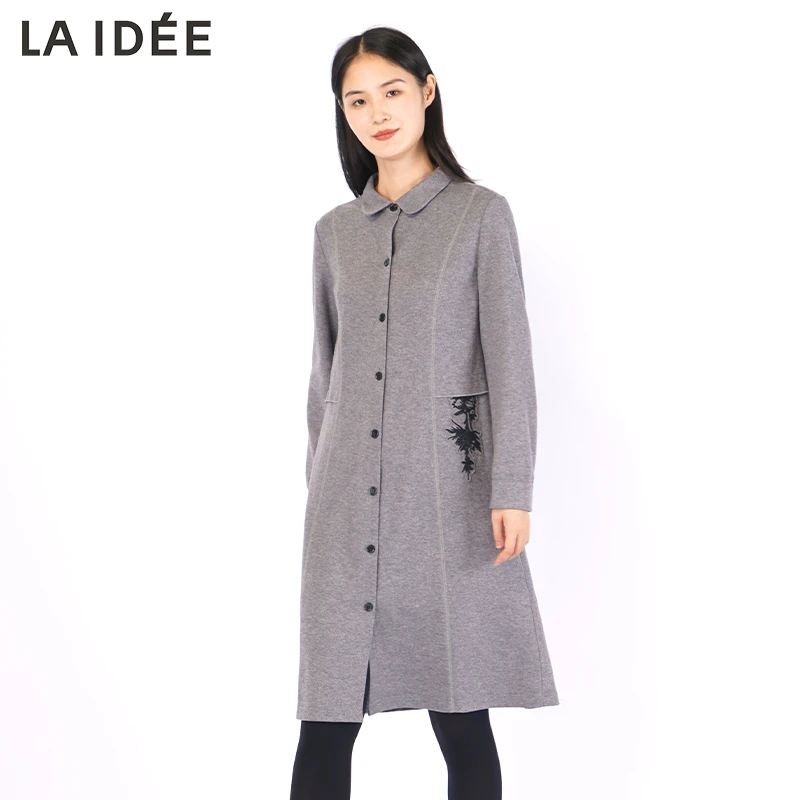 罗兰伊杜/LAIDEE连衣裙毛呢绵羊毛时尚长袖