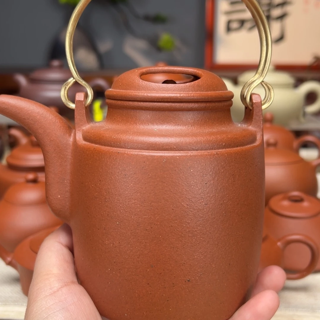 紫砂茶壶宝山红泥600