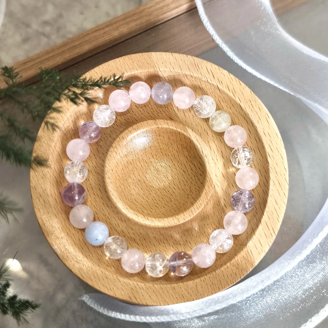 天然水晶五行多宝手串