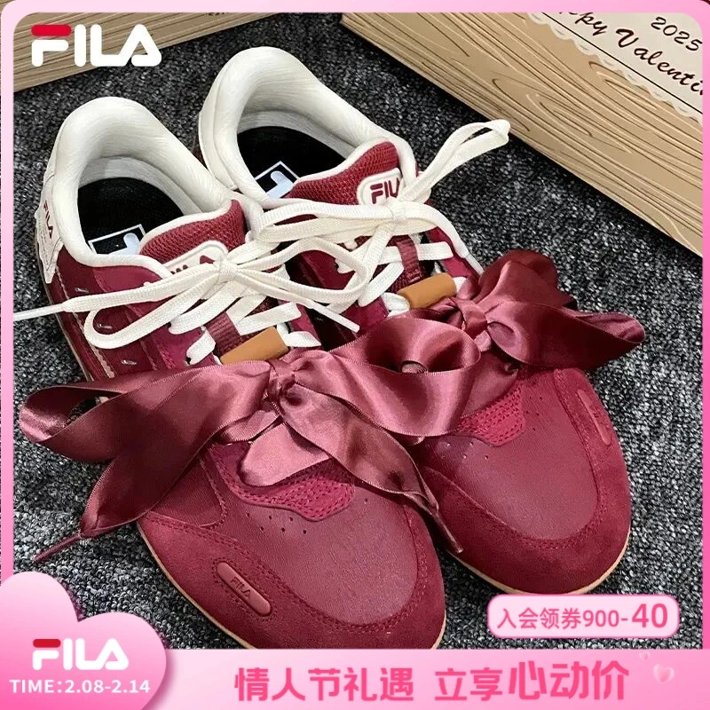 FILA斐乐【情人节限定】情侣低帮时尚百搭复古鞋板鞋F12W512214F
