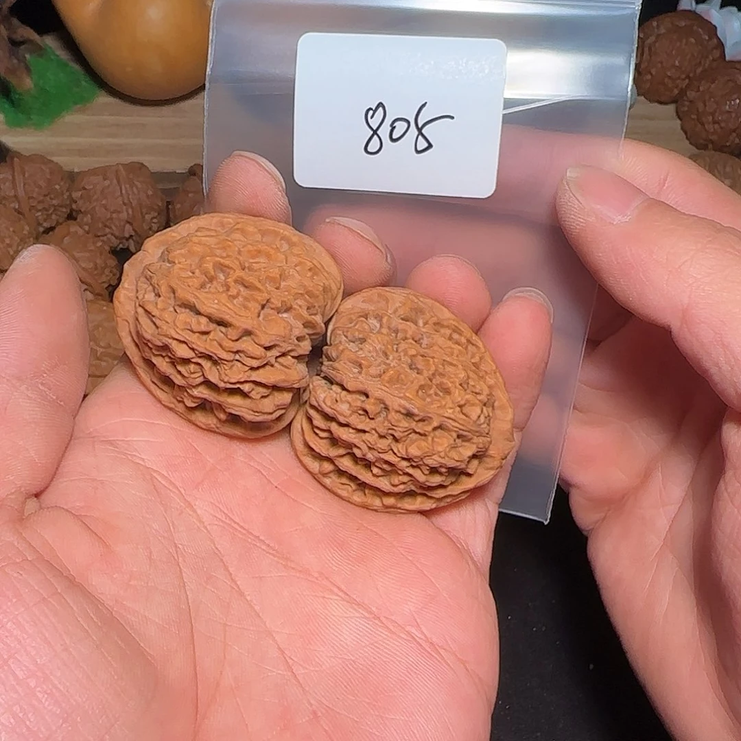 刘***蔫文玩核桃把件805全品37.9南疆石