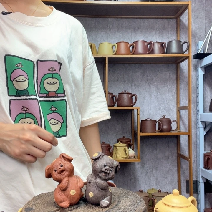 茶杯紫砂原矿紫砂茶宠