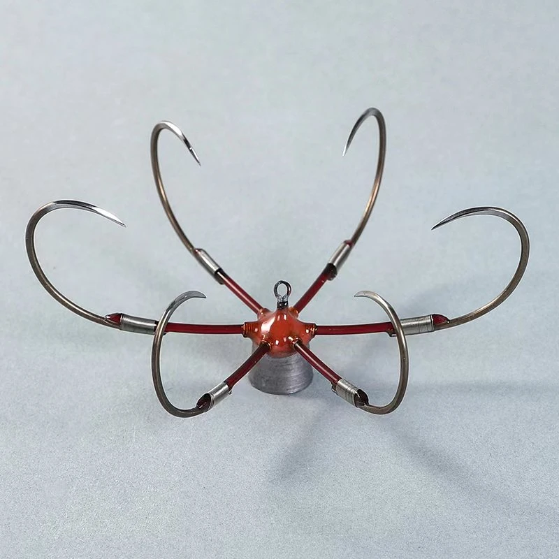 越南六爪锚钩手工精致无倒刺锚鱼钩破鳞螃蟹钩蜘蛛钩