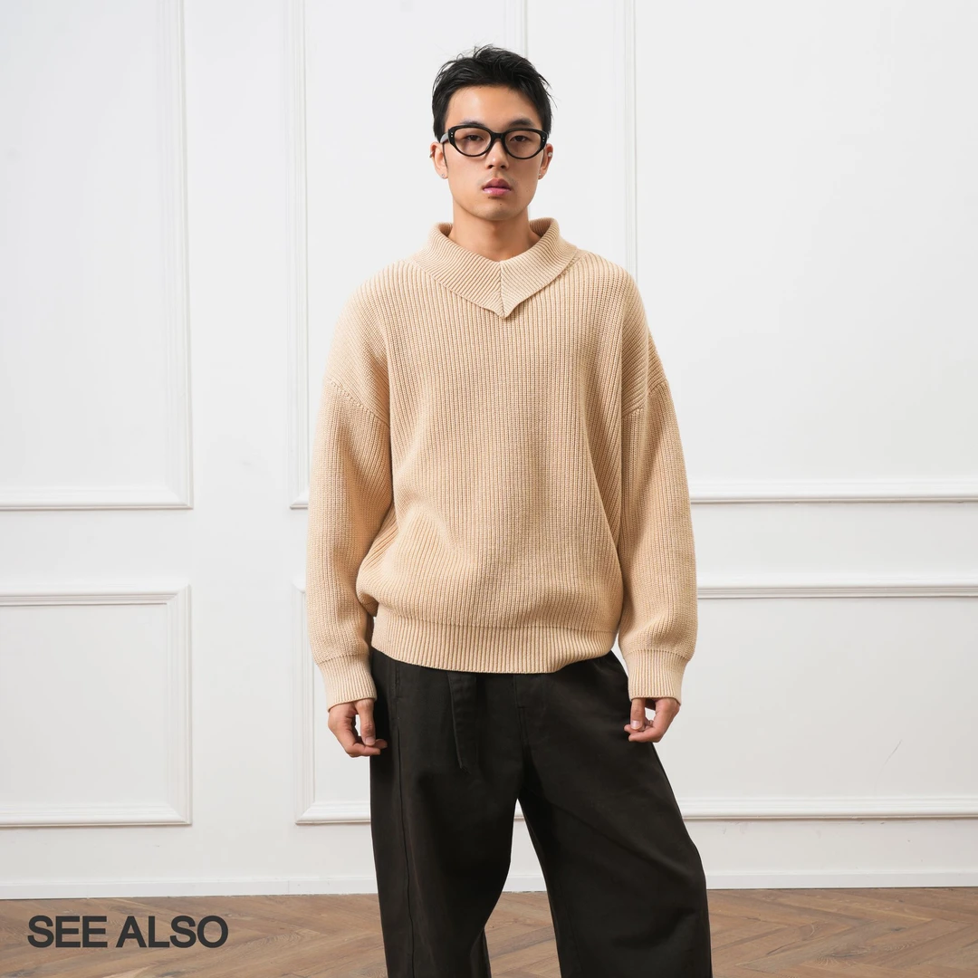 SEE ALSO『年度回馈』心型领立领V领秋冬百搭简约保暖翻领毛衣SA034