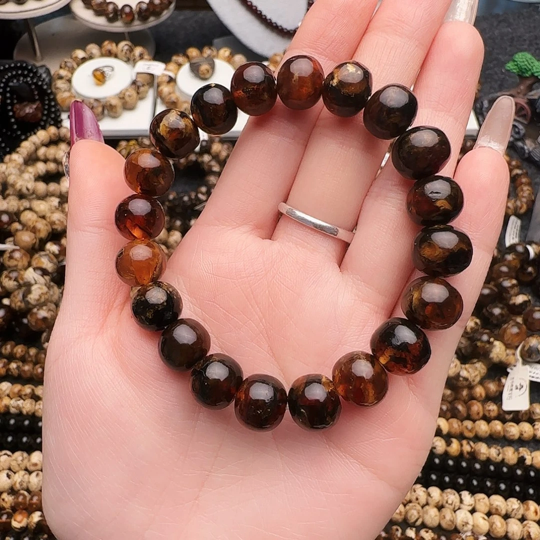 小***支琥珀未镶嵌手链抚顺琥珀