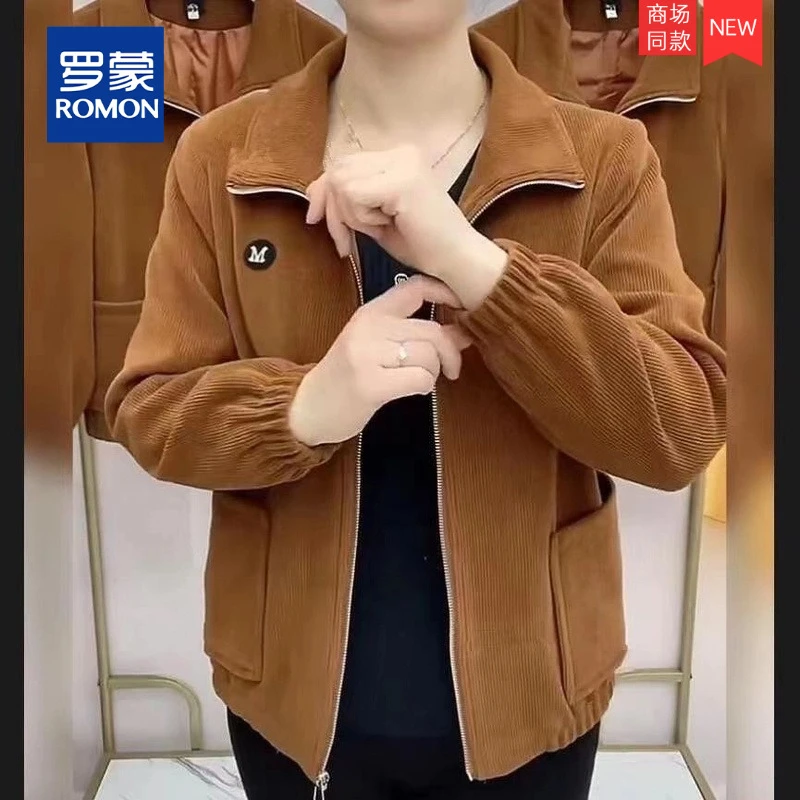 中老年外套女春秋季新款妈妈装夹克衫洋气宽松显瘦小衫时尚外搭女