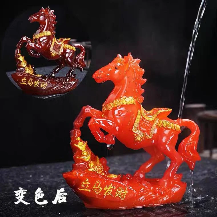 马到成功变色茶宠摆件招财升官发财旺事业茶桌创意茶宠物茶玩
