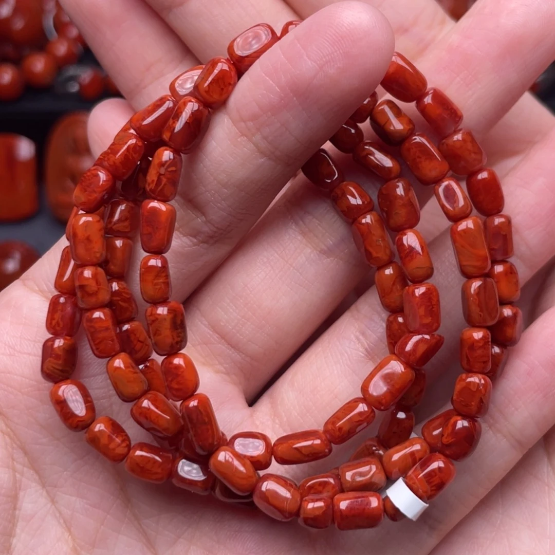 南红玛瑙未镶嵌珠宝奇石多圈5.5mm