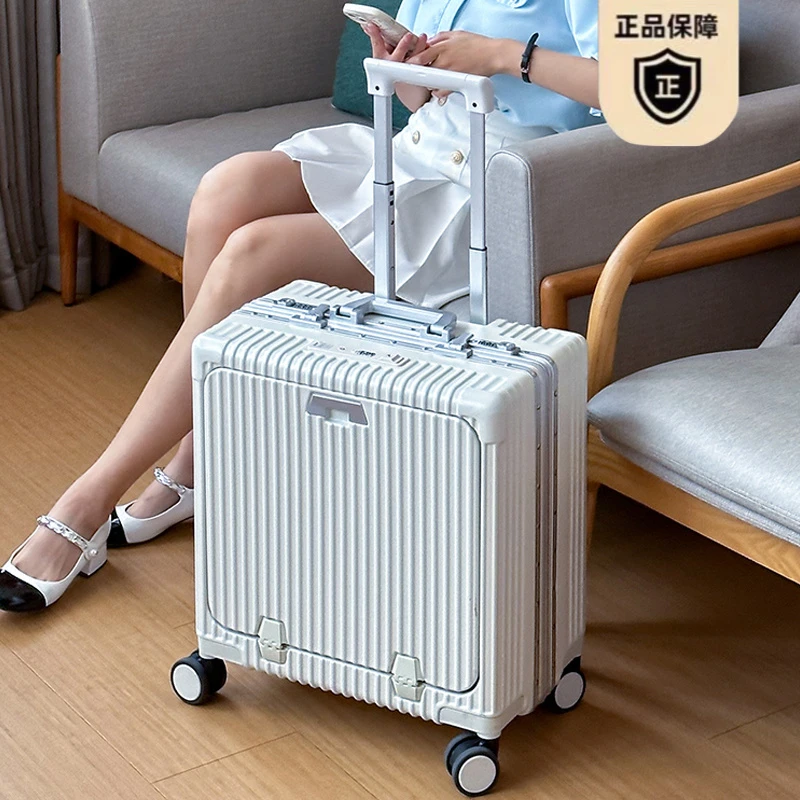 20寸耐用登机行李箱男士商务拉杆箱万向轮小型前开口密码旅行箱女