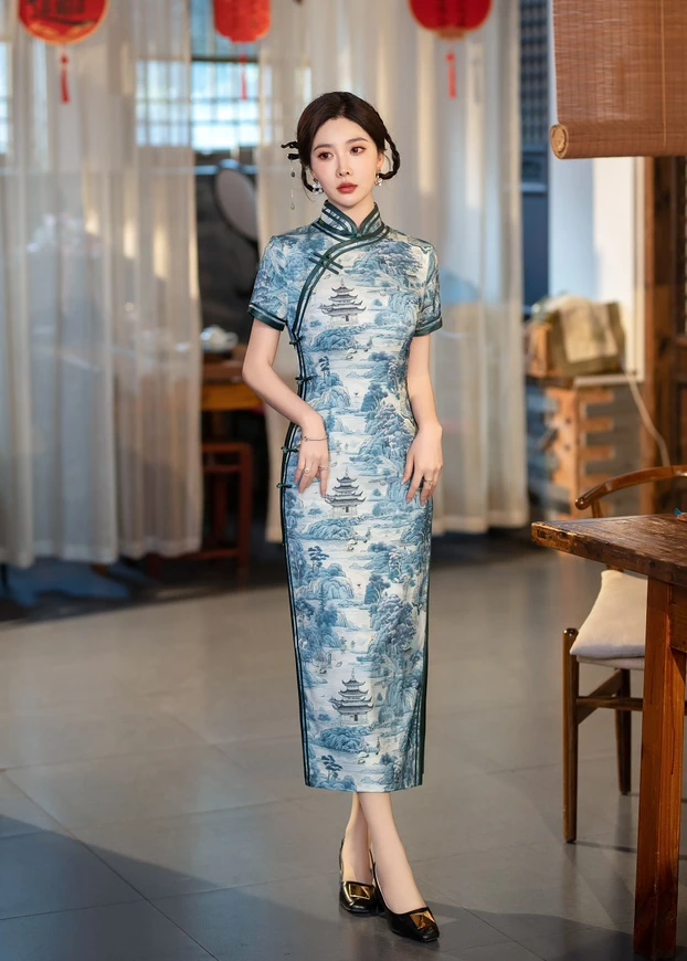 【喜莱舫】高端原创苏派手工旗袍 B-3226 T