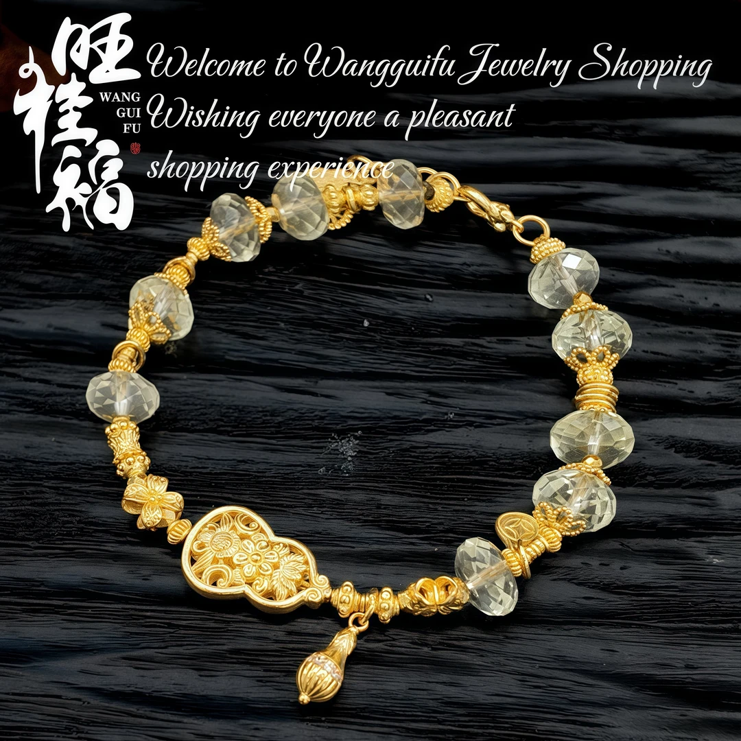 【福禄如意】旺桂福珠宝足金999黄金手工錾刻手链 【多样发其一】