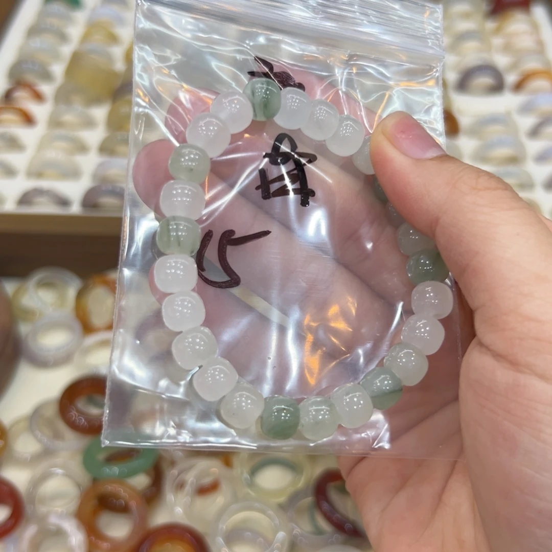玛瑙/玉髓戒指未镶嵌115手串