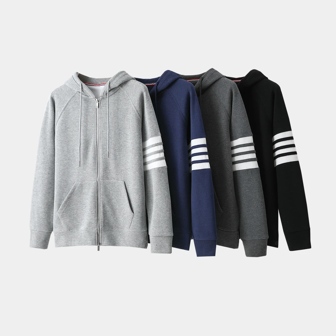 tb25款 情侣运动休闲连帽宽松外套男女同款 23507