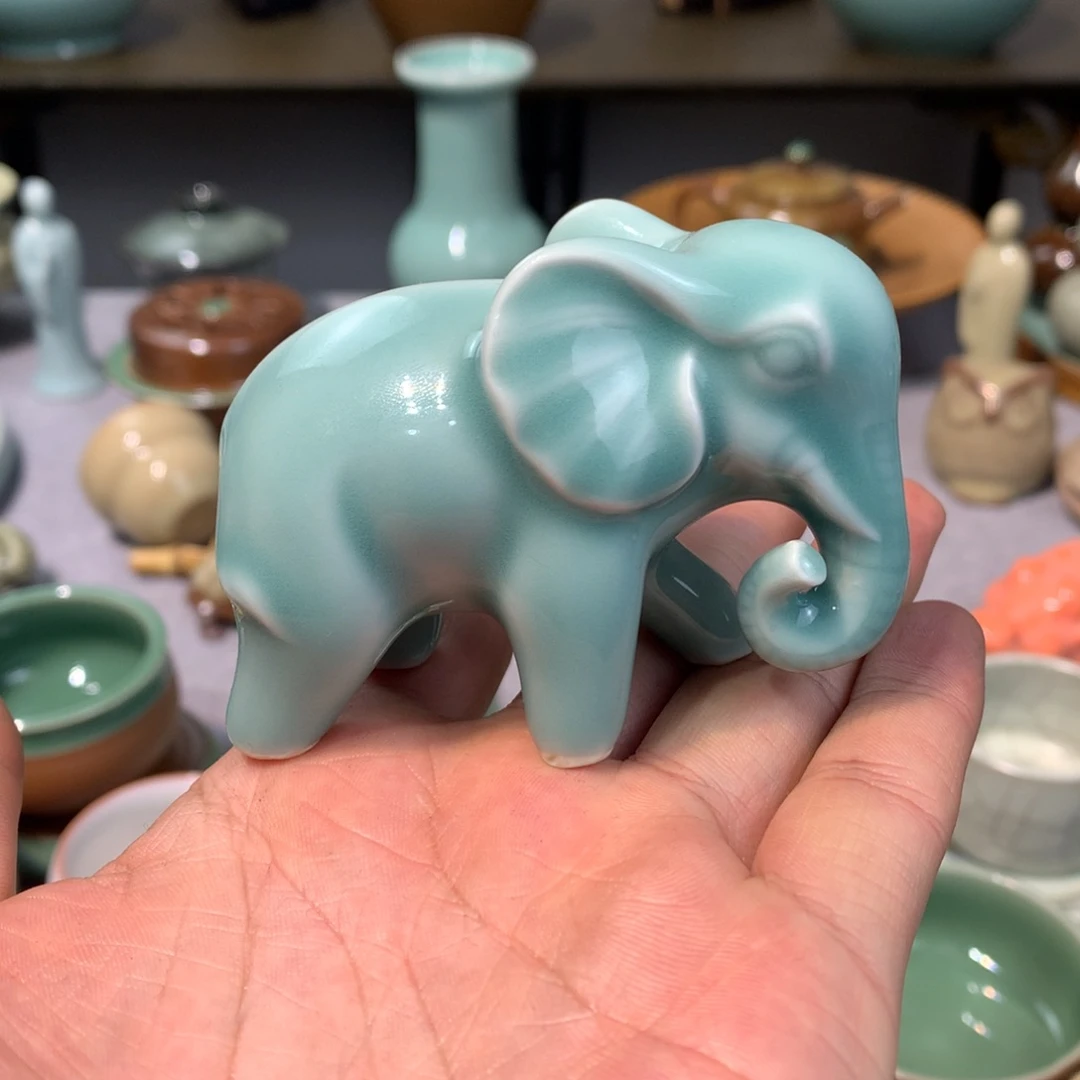 龙泉青瓷手工茶宠