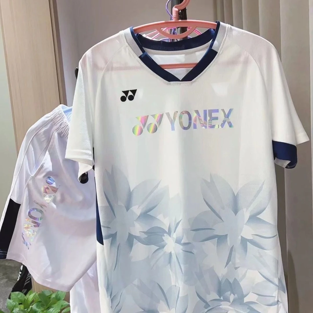 yy桃田贤斗同款白樱花羽毛球服速干透气休闲比赛训练运动服套装