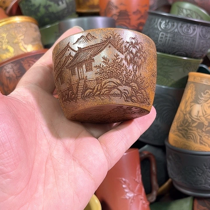 茶杯紫砂全手工紫砂主人杯