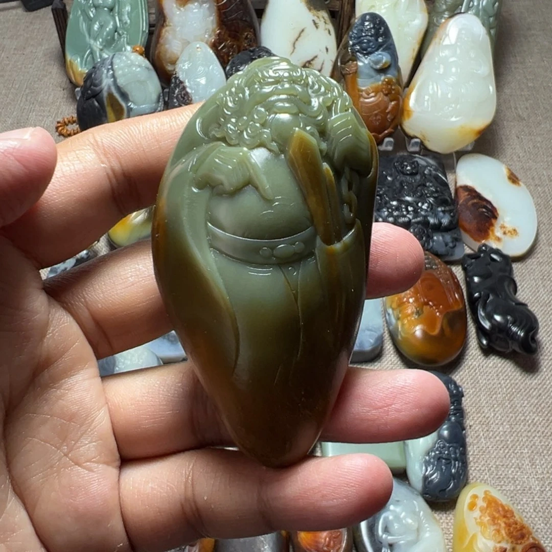 和田玉挂件未镶嵌海**思钟馗