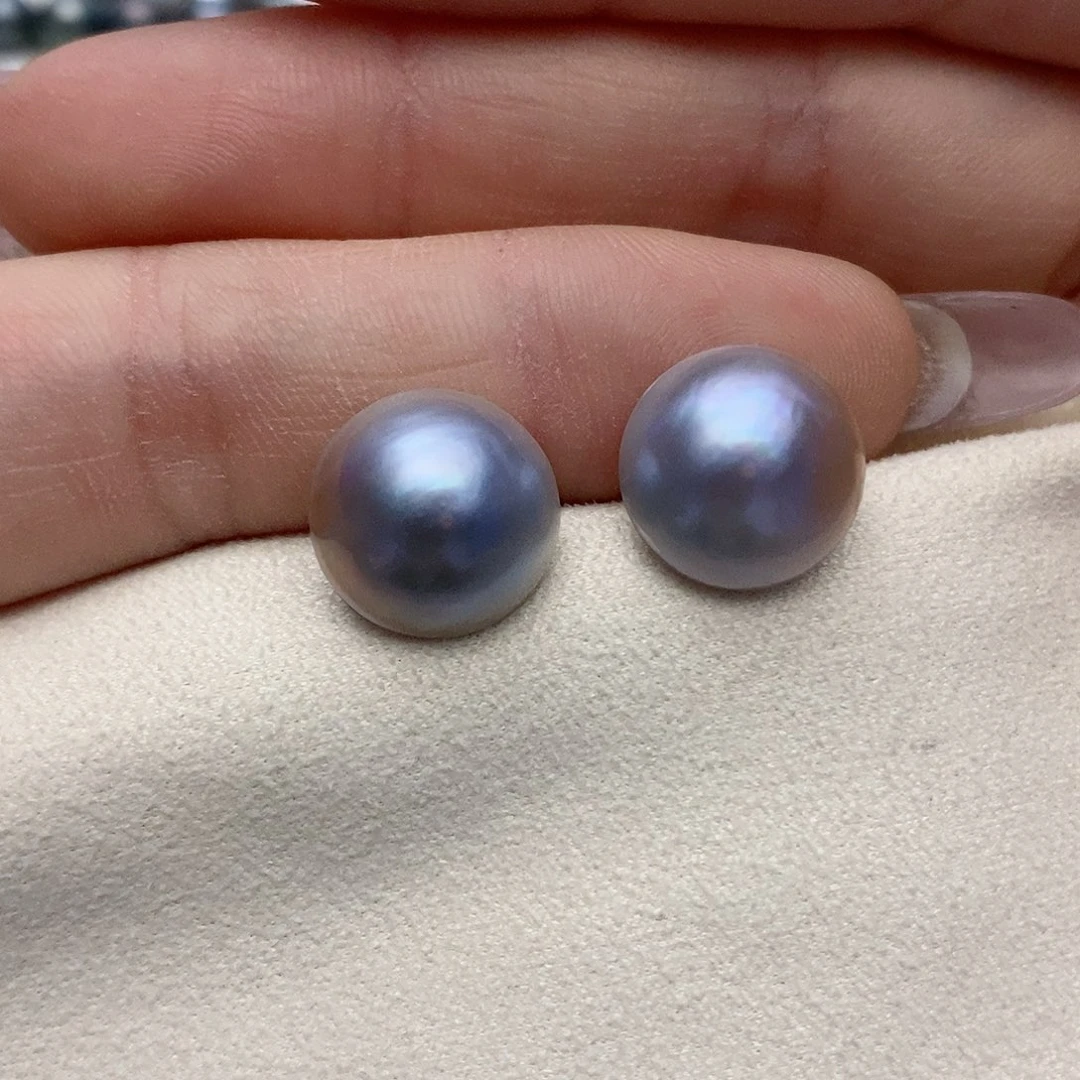 【闪购商品】耳饰18K金镶嵌拼合珍珠（马贝珠）