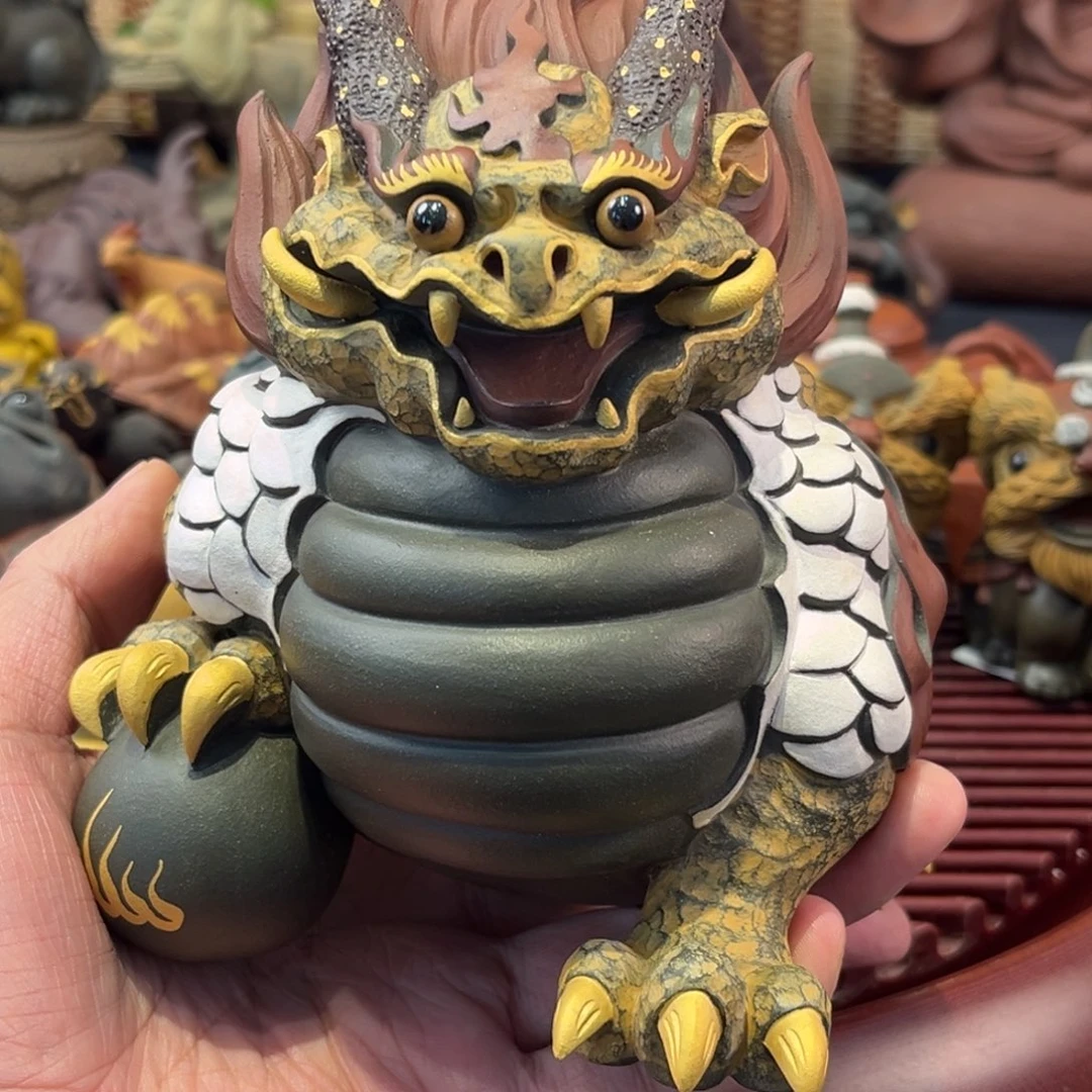 海***哥紫砂茶宠龙蝉精工全手工