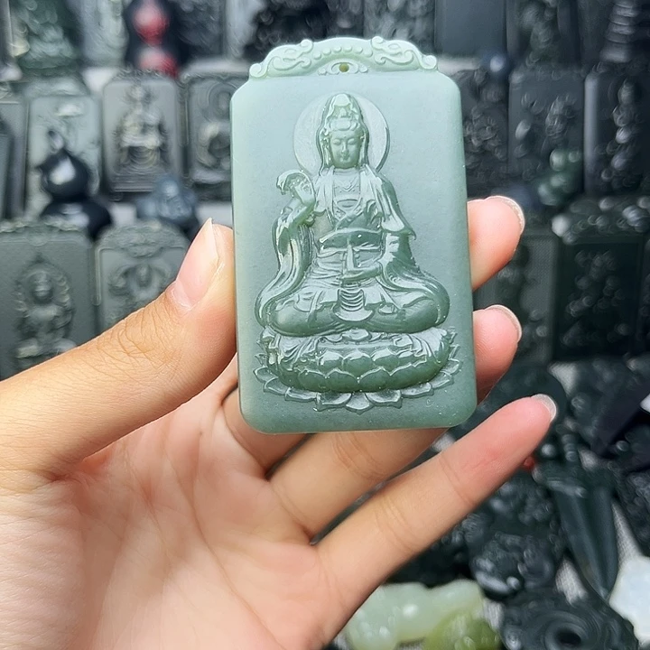 和田玉（青玉）颈饰未镶嵌