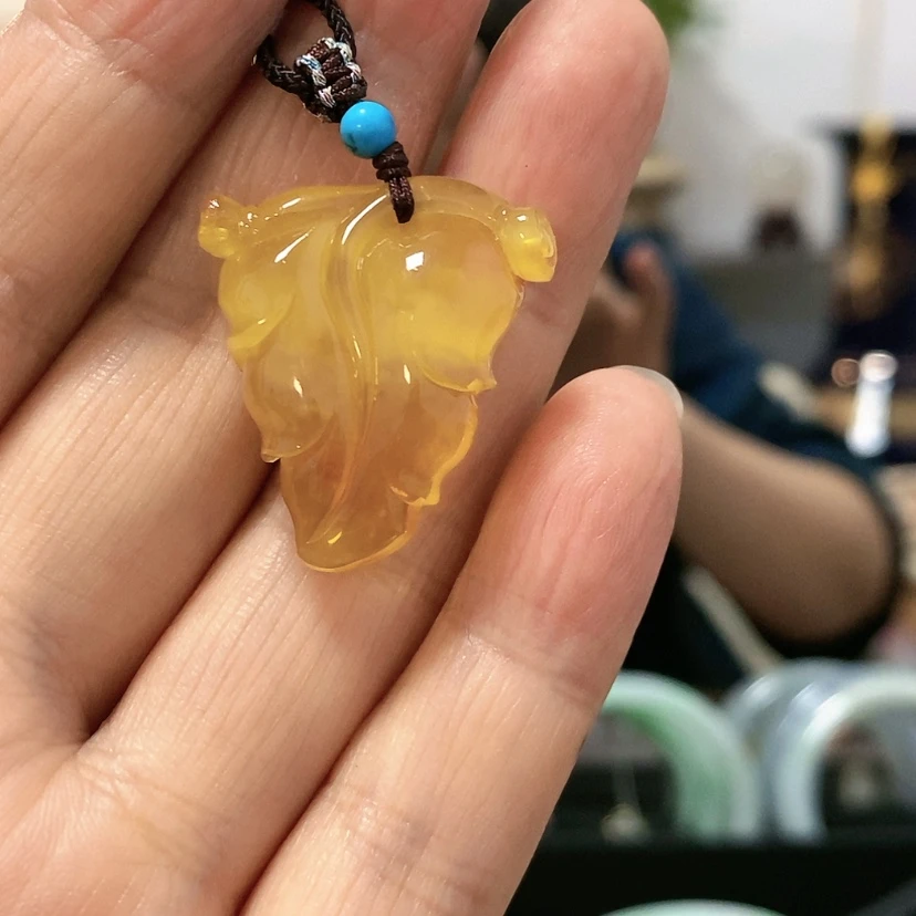 【闪购商品】未镶嵌颈饰琥珀叶子