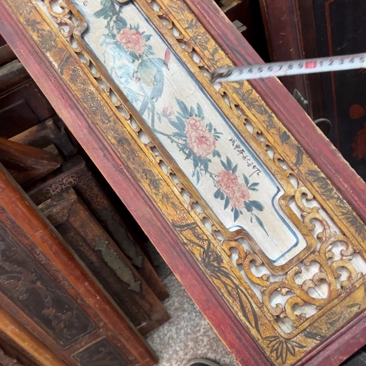 等***奖香榧木老木雕花板艺术