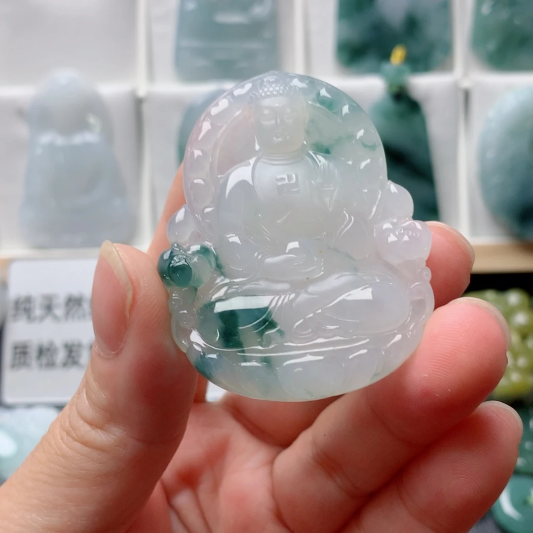 翡翠未镶嵌吊坠(不含链)财****贝阿弥陀佛