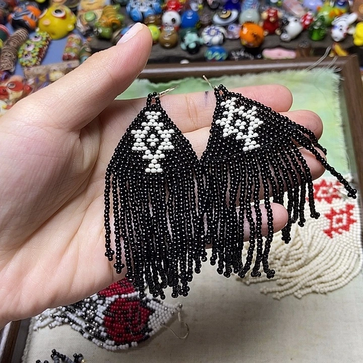 颈饰琉璃耳饰一对011