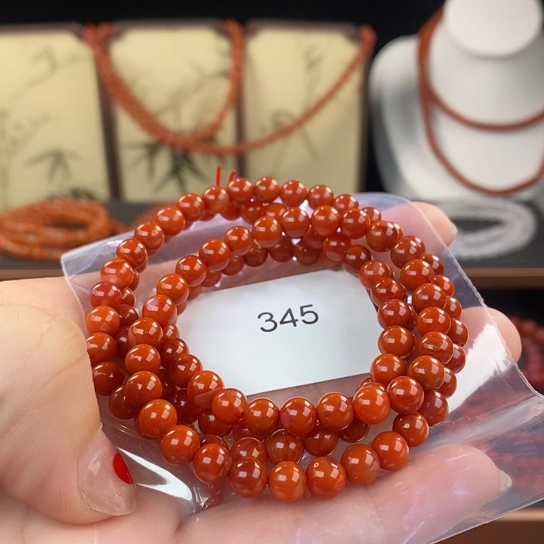 南红玛瑙未镶嵌手链