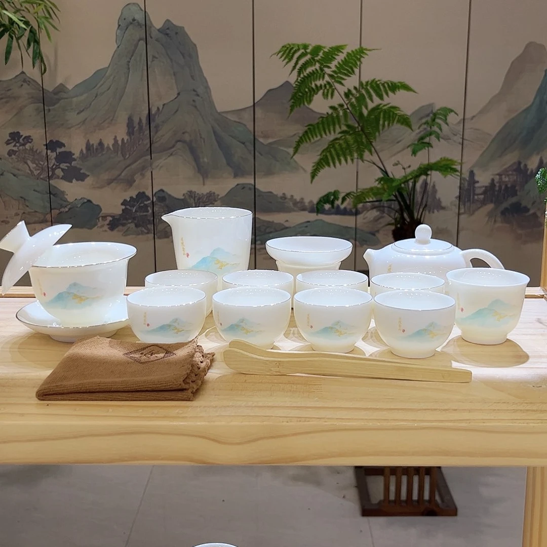 【都彩】日照金山羊脂玉瓷16头