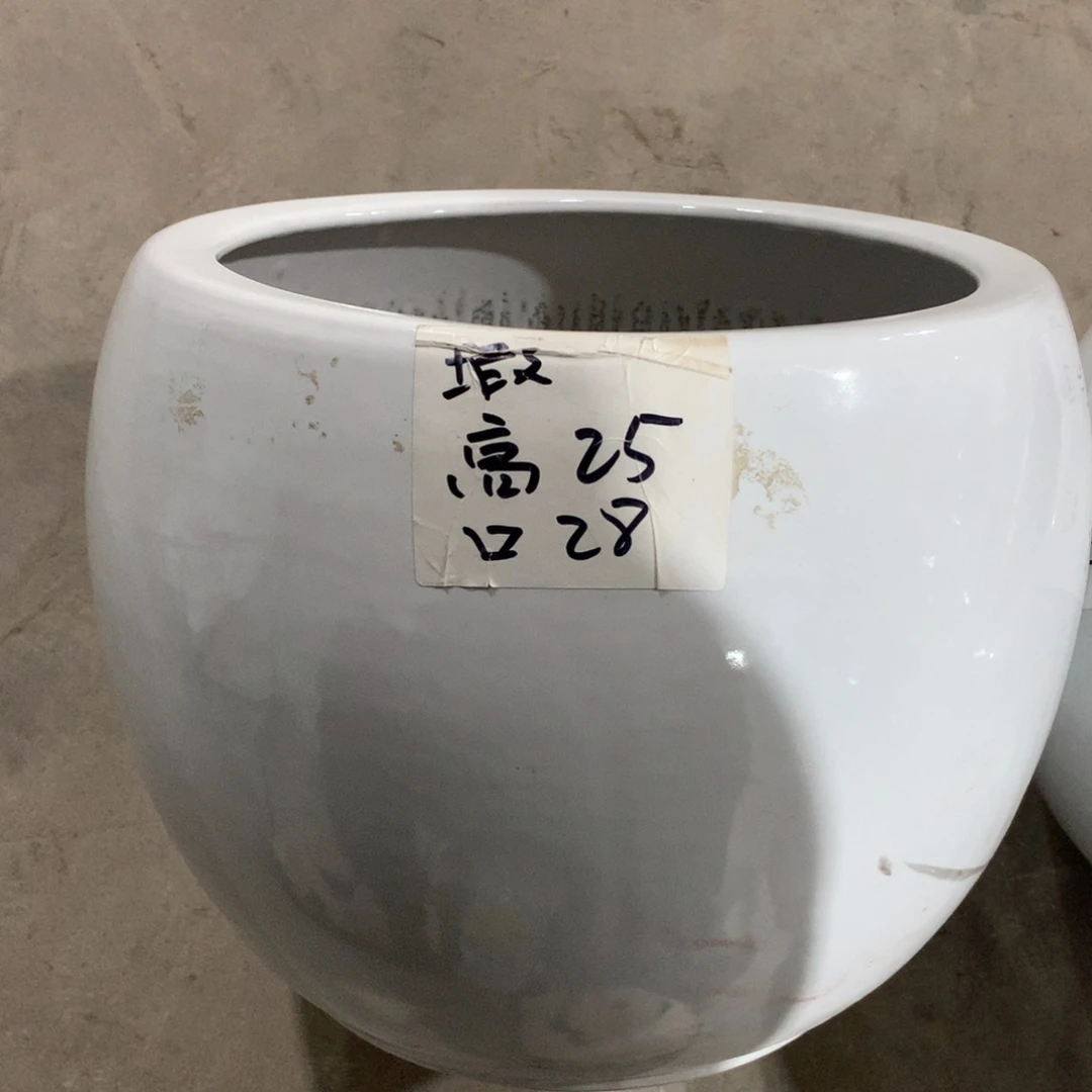 微瑕高温陶瓷花盆