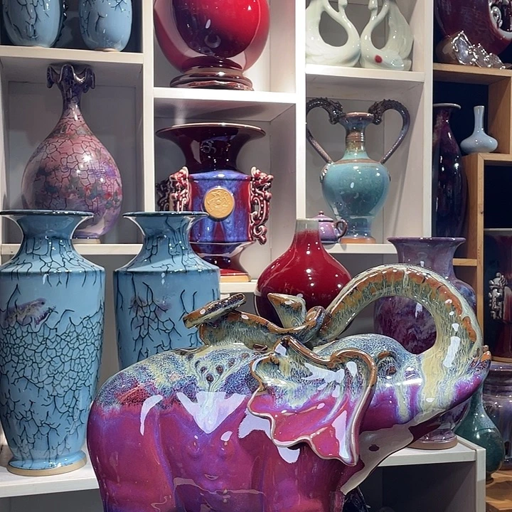 瓷片钧瓷无双窑变无对