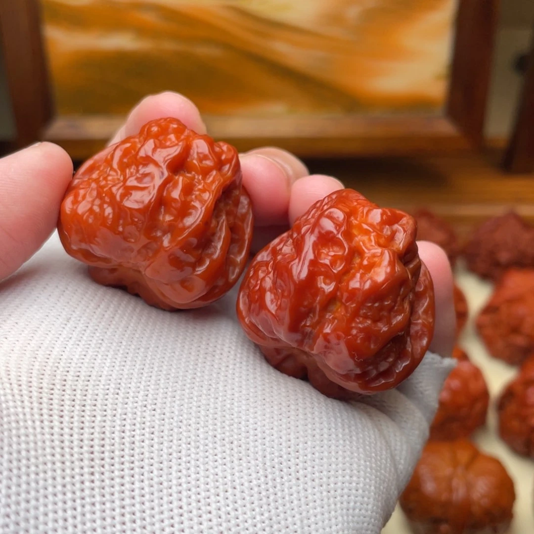 文玩核桃把件蛤蟆头34