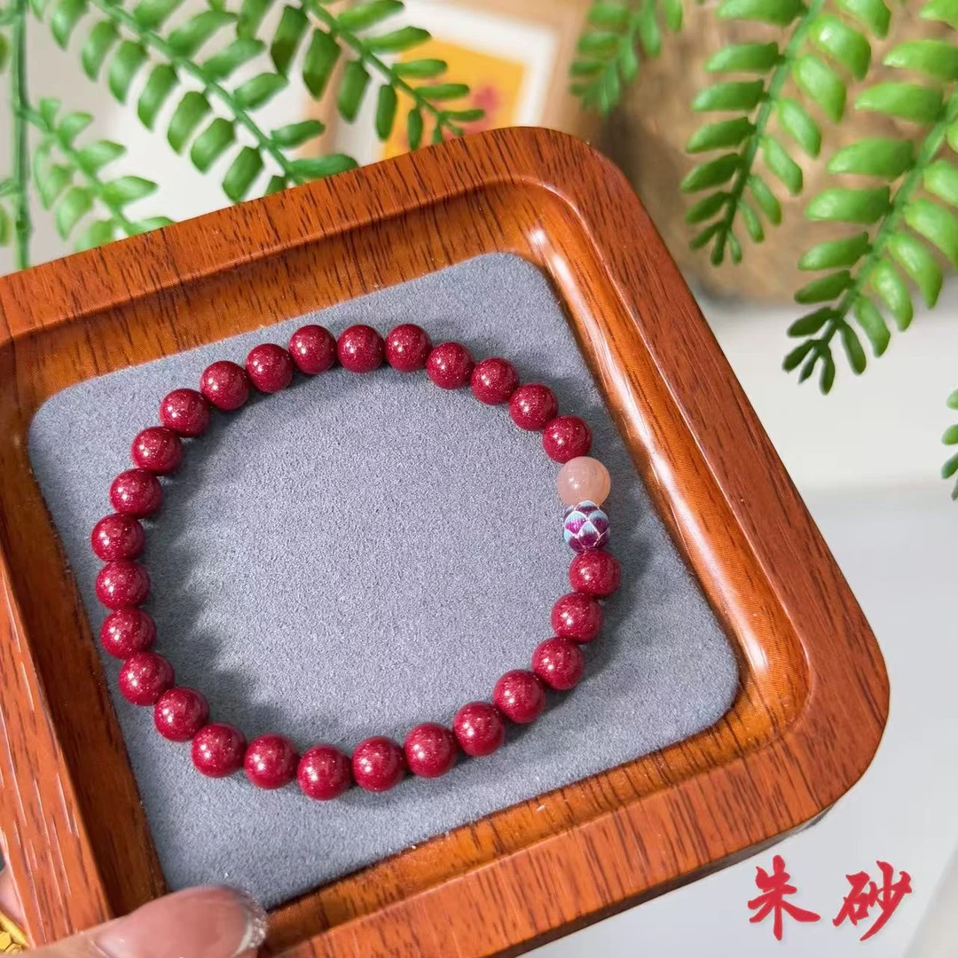 天然辰砂天然辰砂【十六珠宝】｜朱砂6mm设计款DH103多样性发一