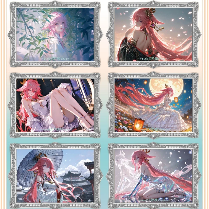 【拆封】嘻哈文创【大老婆第3弹】八重神子专场金属钻卡卡牌收藏盲盒
