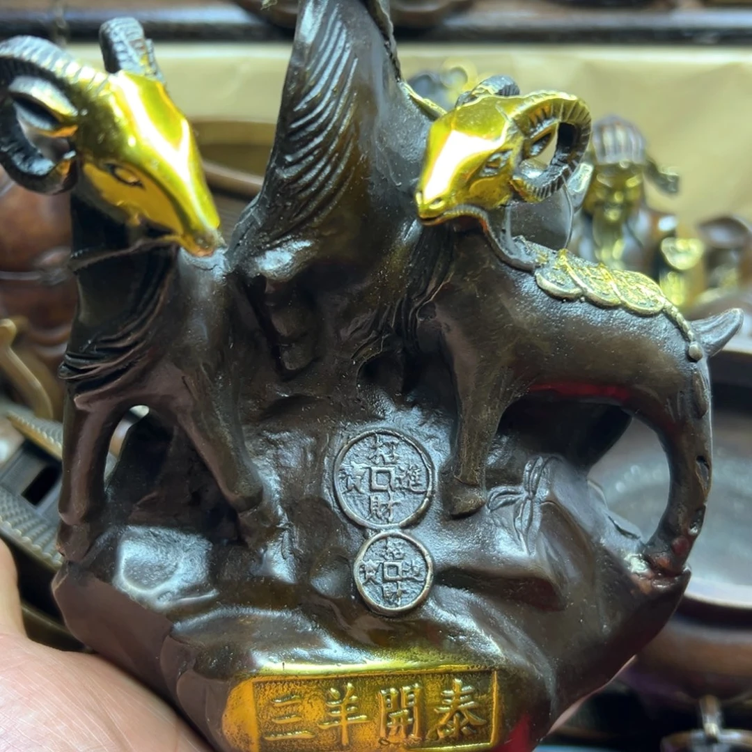 铜摆件欢迎欢迎你
