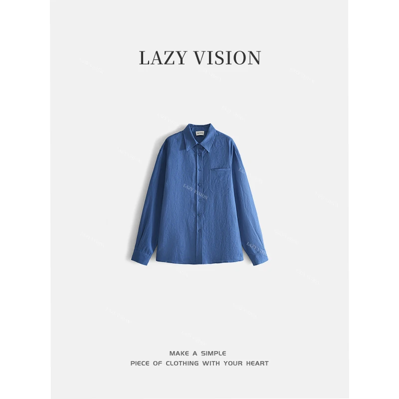 LAZYVISION2025春夏100亚麻休闲透气麻衬衫ZMD-24145