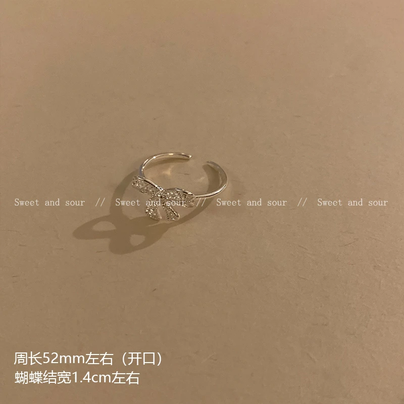 合金合成锆石戒指 小众百搭设计感时尚个性复古个性开口戒指10000