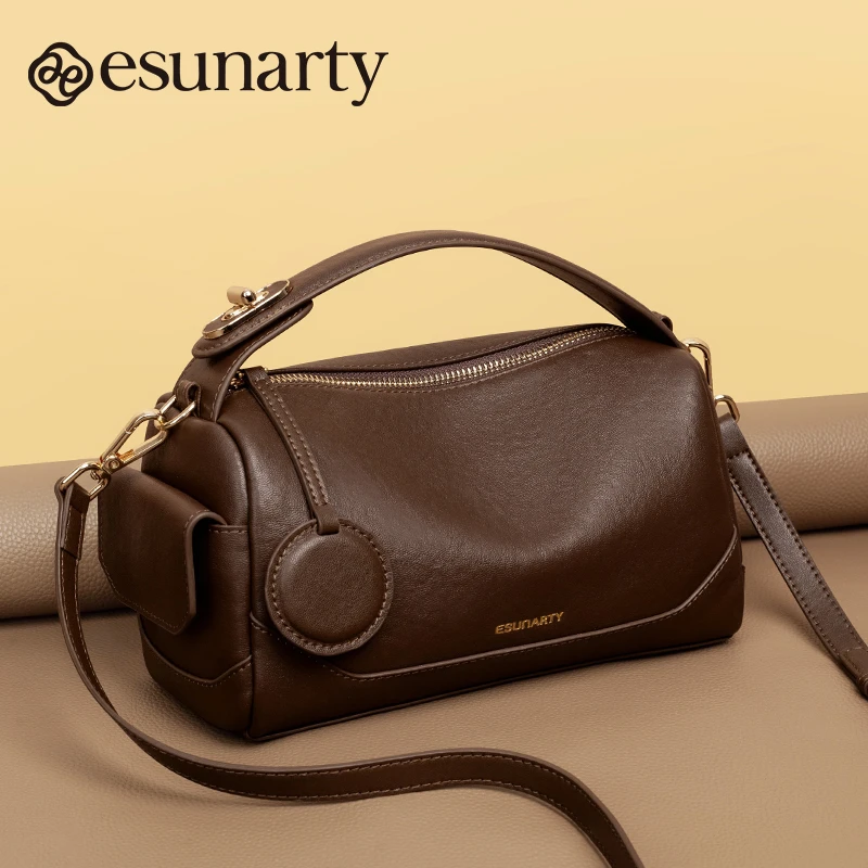 真皮斜挎包女士2025新款软皮高级感大容量枕头包通勤女式手提包