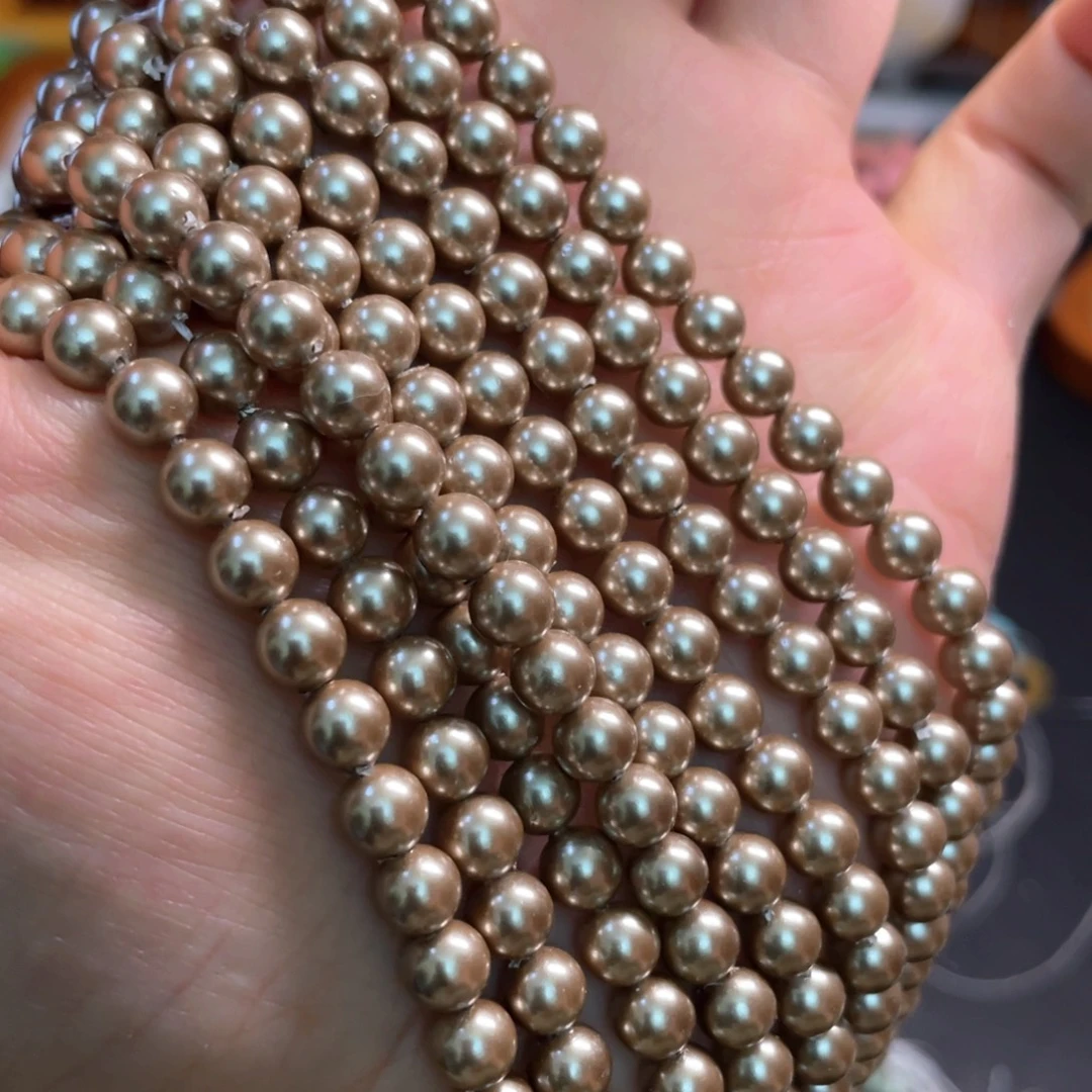 6mm香槟色 手工半成品散珠