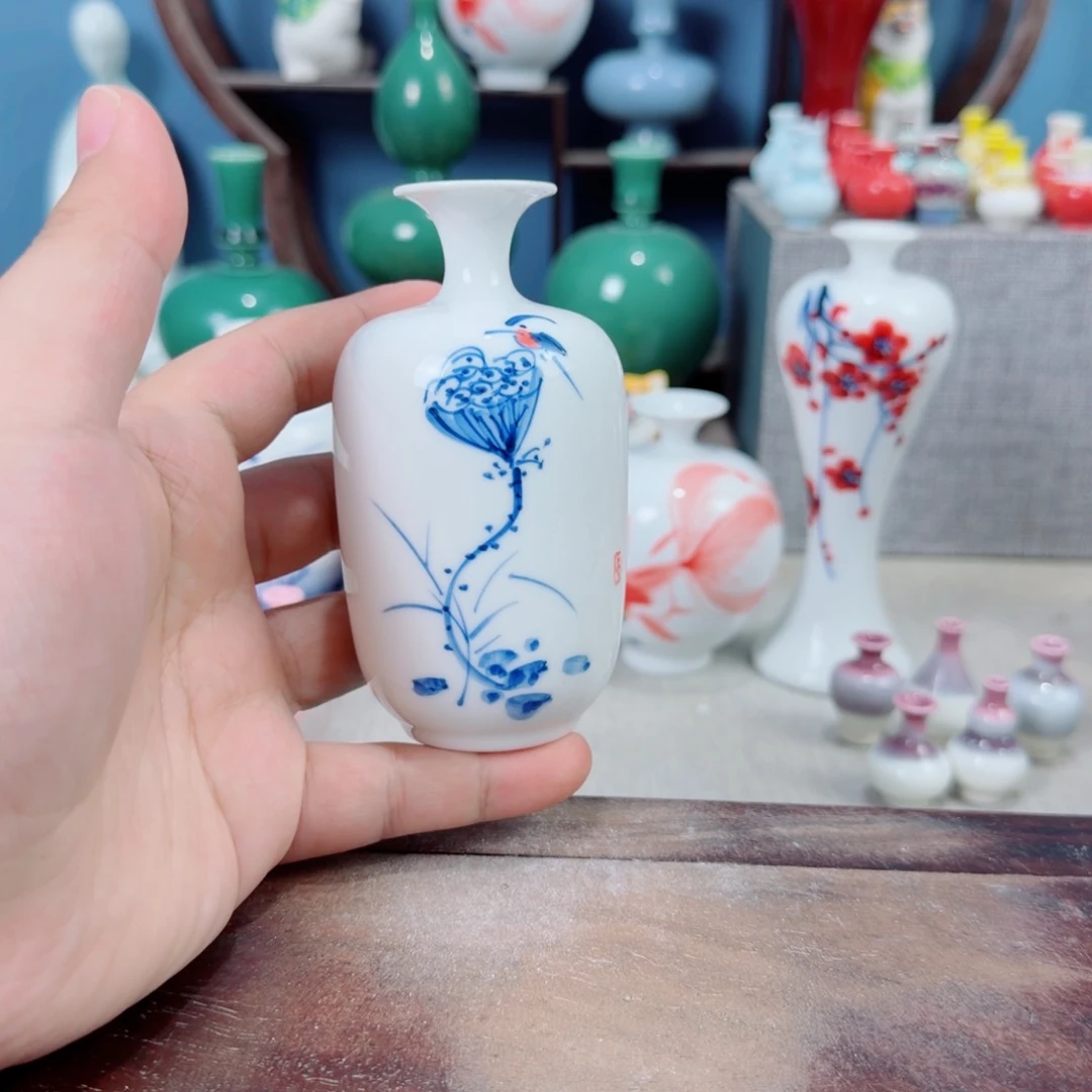 陶瓷手工小花器摆件